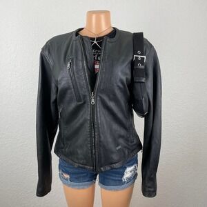 Harley-Davidson Vintage Women's Leather Motorcycle Cafe - Racer Biker Jacket